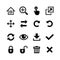 Icons set. Toolbar, edit and customize