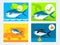 Icons set for the website fresh fish delivery sell