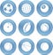 Icons sports balls in vector