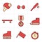 Icons Style Icons Style Set of monochromatic simple sports icon