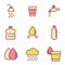 Icons Style Water related Icons Set, Vector Design