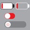 Icons - unlock the phone, battery power. Vector illustration