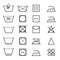 icons for washing instructions.