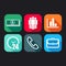 Icons for web and mobile applications with business signs