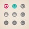 Icons for web and mobile applications with creative industry items