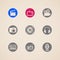 Icons for web and mobile applications with creative industry items