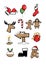 Icons xmas holiday symbols winter 1