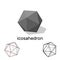 Icosahedron. Geometric shape. Isolated on white background. Vector illustration.