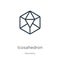 Icosahedron icon vector. Trendy flat icosahedron icon from geometry collection isolated on white background. Vector illustration