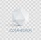 Icosahedron White Three-Dimensional Shape