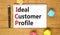 ICP ideal customer profile symbol. Concept words ICP ideal customer profile on beautiful white note. Beautiful wooden table wooden