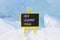 ICP ideal customer profile symbol. Concept words ICP ideal customer profile on beautiful yellow blackboard. Beautiful blue ice