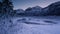 Icy Eagle River in Alaska in Chugach State Park