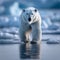 Icy encounter Majestic polar bear roams the frozen expanses of Svalbard