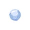 Icy frozen crystal snowball icon or symbol, flat vector illustrations isolated.