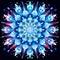 Icy Kaleidoscope with Crystallized Snowflakes