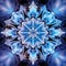 Icy Kaleidoscope with Crystallized Snowflakes