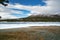 icy lake at a rest area in norway