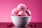 Icy pleasures: raspberry ice cream treat