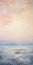 Icy Sea At Sunset: Minimalistic Landscape Painting In Monet\\\'s Style