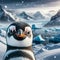 Icy Sentinel - Penguin\\\'s Watchful Stance