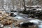 Icy and snowy creek