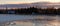 Icy sunset on Roberval from Lac Saint Jean