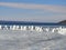 Icy water sculptures on Cayuga Lake