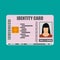 ID card icon. Identity card, national id card