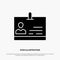 Id, Card, Identity, Badge solid Glyph Icon vector