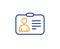 ID card line icon. User Profile sign. Vector