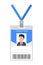 ID card plactic badge with photo and name