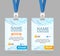 Id Card Template Plastic Badge. Vector