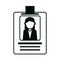 Id card worker office supply stationery work linear style icon