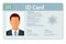 ID Identity Card Flat Style Design Vector Illustration