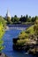 Idaho Falls church and river