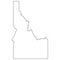 Idaho ID State Border USA Map Outline