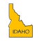 Idaho map illustration isolated on white background