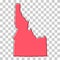 Idaho map shape, united states of america. Flat concept icon symbol vector illustration