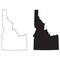 Idaho Map on white background. Idaho state sign. Outline Idaho Map symbol. flat style