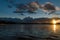 Idaho Mountain Lake winter sunset