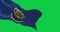 Idaho state flag waving isolated on green background