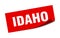 Idaho sticker. Idaho square peeler sign.