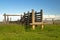 Idaho Western Corral with blue sky and clouds