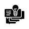 idea for ask customers about service glyph icon vector illustration