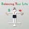 Idea balance your life business concept