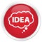 Idea bubble icon premium red round button