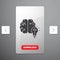 idea, business, brain, mind, bulb Glyph Icon in Carousal Pagination Slider Design & Red Download Button