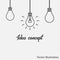 Idea concept. light bulb. Bulbs icon.