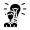 idea customer testimonial glyph icon vector illustration